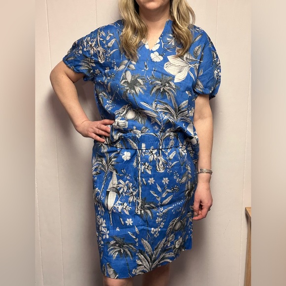 NWT- Jcrew Linen skirt. Blue - XL - Picture 4 of 4